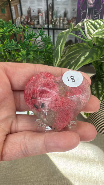 Rhodonite heart