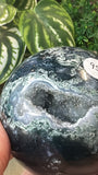 Moss agate sphere