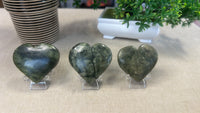 Green jade hearts