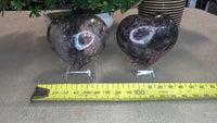Ice Rhodonite Hearts