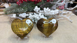 Tiger eye hearts