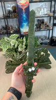 Green Jade Sword with Dragon Stand