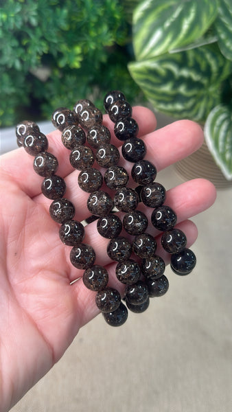 Smokey Quartz Crackle Bracelets