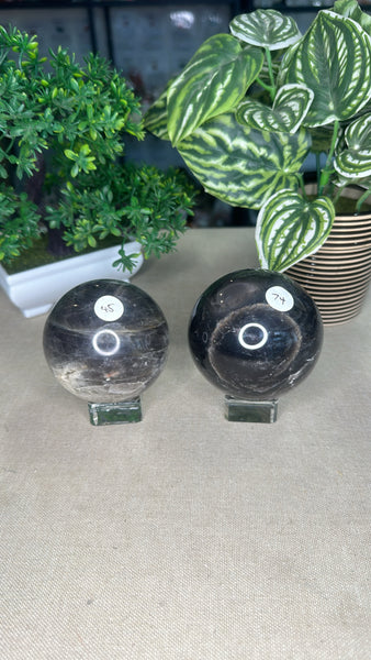 Black Moonstone Spheres