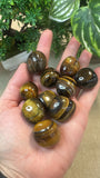 Tiger eye tumble stones large