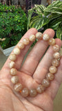 Peach Moonstone bracelet 9.5mm