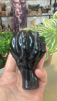 Obsidian Hand with pumpkin