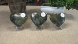 Green jade hearts
