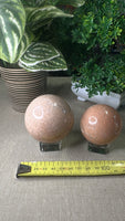 Peach Moonstone Spheres