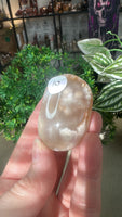 Flower agate palm stones