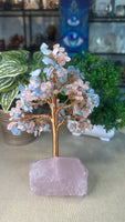 Rose Quartz and Aquamarine Money Tree