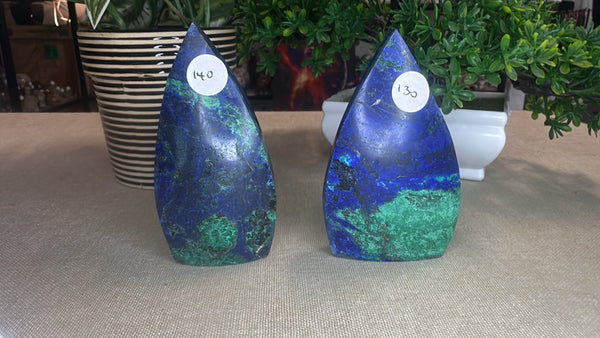 Azurite and Malachite Free Forms