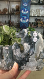 Moss Agate Dragon on Castle