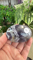 Chevron amethyst palm stones