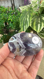Chevron amethyst palm stones