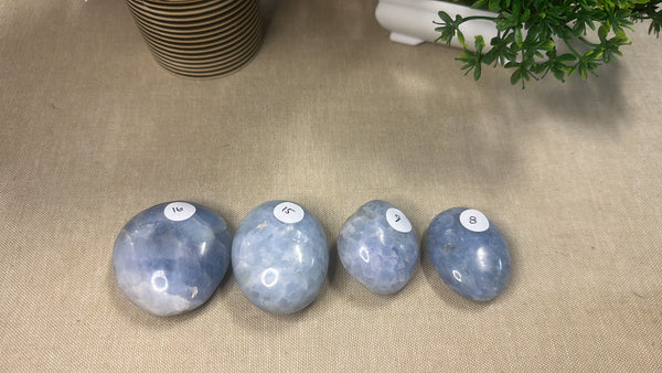 Blue Calcite Palm Stones