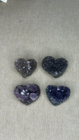 Amethyst Cluster Hearts