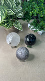 Black Tourmaline in Quartz Spheres