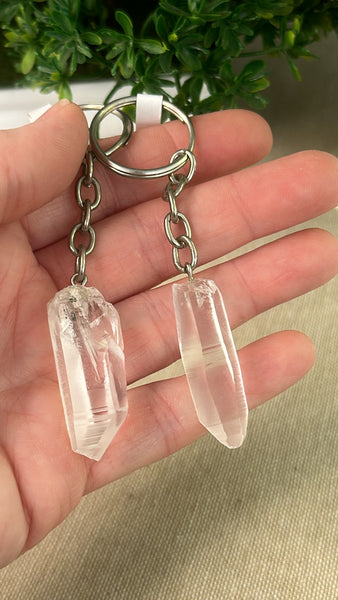 Lemurian Seed Crystal Key Rings