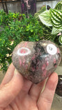 Ice Rhodonite Hearts