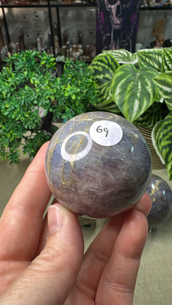 Purple Rose Quartz Spheres