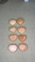 Peach Calcite Hearts