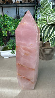 Rose Quartz with Fire Quartz Tower