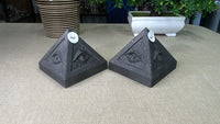 Shungite evil eye pyramids