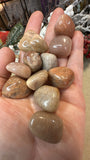 Peach Moonstone and sunstone tumbles small