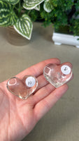 Clear Quartz Hearts