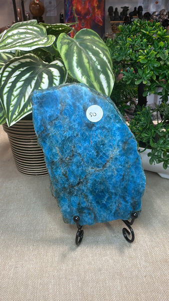 Blue apatite slice