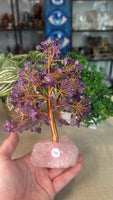 Amethyst Money Tree with Rose Quartz Base