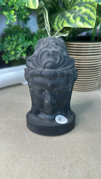 Obsidian Buddha Head