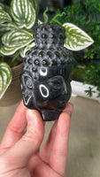 Gold Obsidian Buddha Head