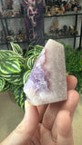 Pink amethyst and flower agate free form