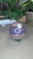 Amethyst and agate sphere