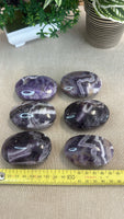 Chevron amethyst palm stones