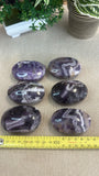 Chevron amethyst palm stones