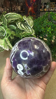 Chevron amethyst sphere