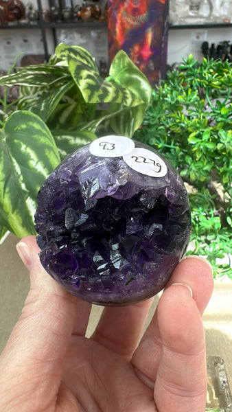 Amethyst cluster spheres