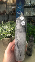 Black tourmaline in Quartz towers