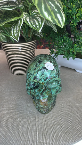 African turquoise skull