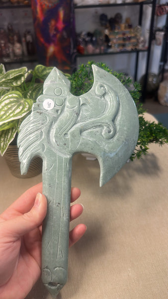 Green jade Axe