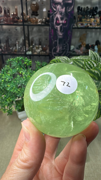 Green Fluorite Spheres
