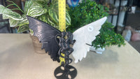 Obsidian and white Jade Devil Wings