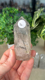 Black Tourmaline in Quartz points