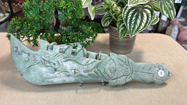 Green Jade Carving