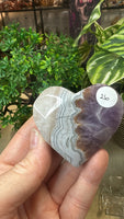 Amethyst and agate Hearts