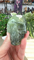 Prehnite skull