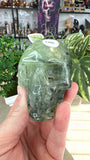 Prehnite skull